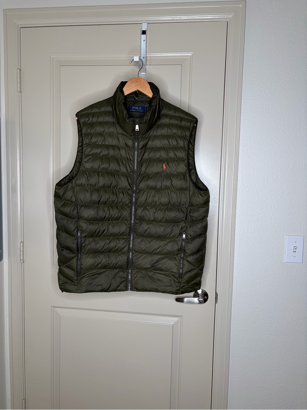 Polo Ralph Lauren Packable Puffer Vest Olive Green Size Large